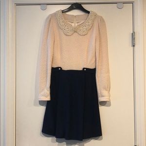 Pearl Collared knitted dress